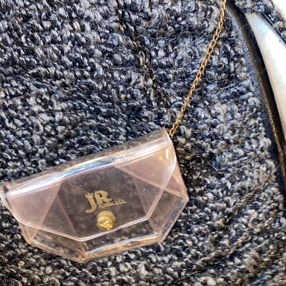 Vintage J.R. Handbags black tweed handbag with original change purse - Picture 3 of 6